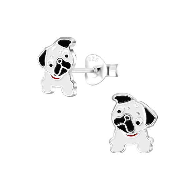 Children's Sterling Silver Bulldog Stud Earrings