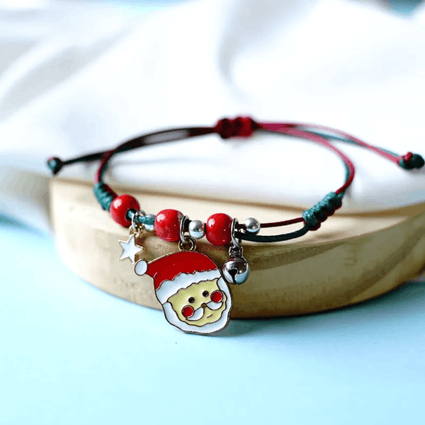 Adjustable Christmas Rosy Cheeks Santa Wish / Friendship Bracelet