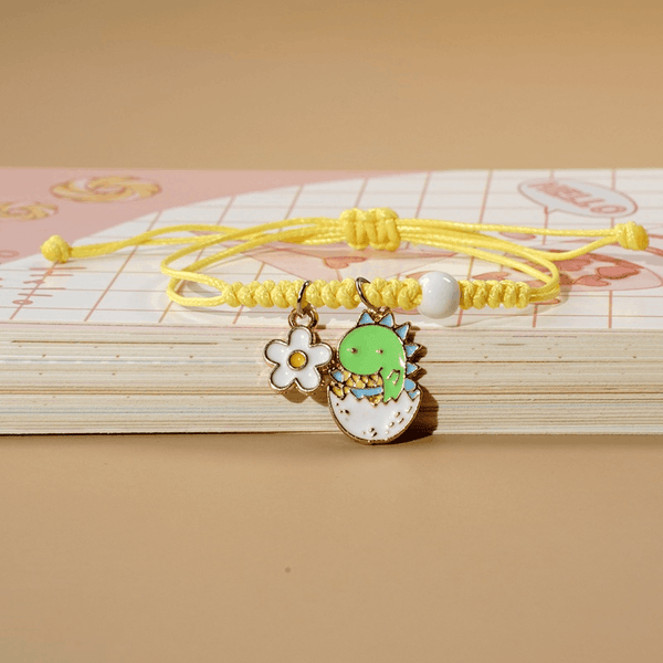 Children's Adjustable 'Hatching Dinosaur' Wish Bracelet / Friendship Bracelet