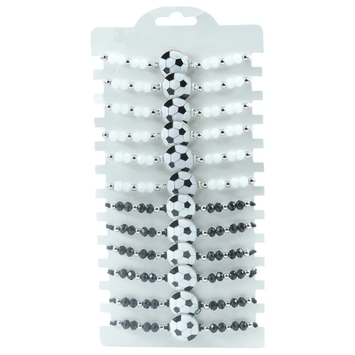 Set of 12 Children's Adjustable 'Football' Wish Bracelets / Friendship Bracelets