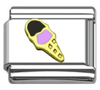 Stainless Steel 9mm Shiny Ice Cream Link for Italian Charm Bracelet