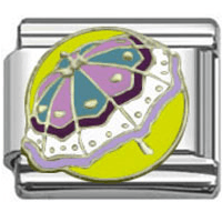 Stainless Steel 9mm Shiny Beach Parasol Link for Italian Charm Bracelet