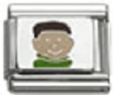 Stainless Steel 9mm Shiny Boy Link for Italian Charm Bracelet