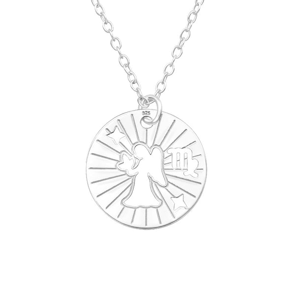 Children's Sterling Silver Zodiac Sign Pendant Necklace - Virgo (August 23- September 22)