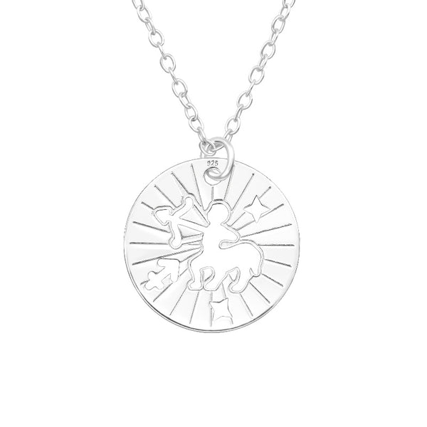Children's Sterling Silver Zodiac Sign Pendant Necklace - Sagittarius (November 22-December 21)