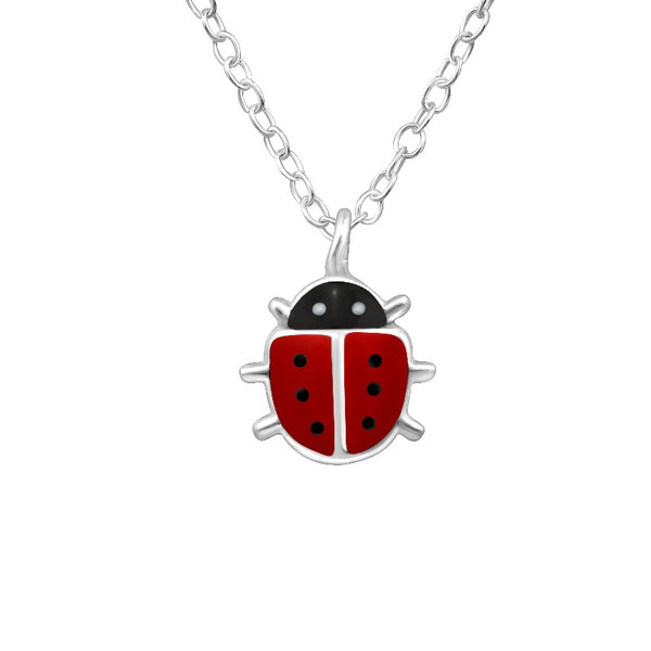 Children's Sterling Silver Ladybird Pendant Necklace