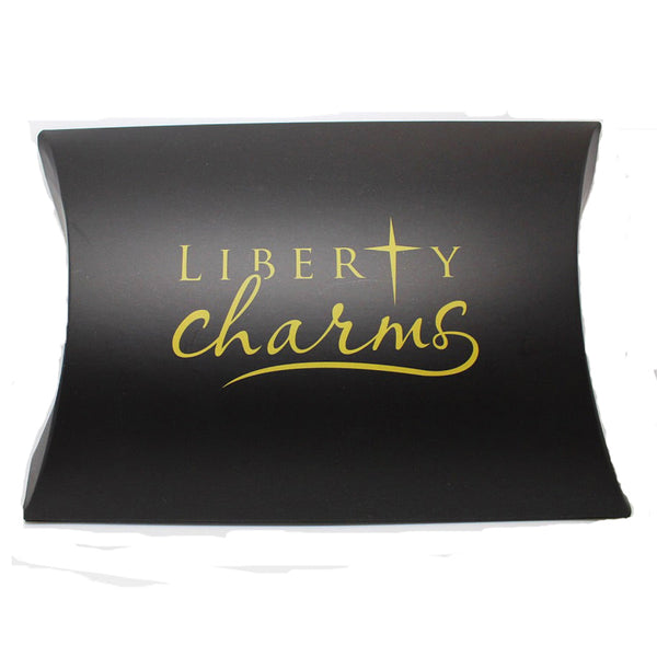 Blue Heart Print Pendant Necklace