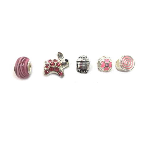 Easter themed silver plated european charms