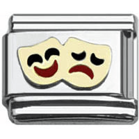 Stainless Steel 9mm Shiny 'Crystal Letter G' Link for Italian Charm Bracelet