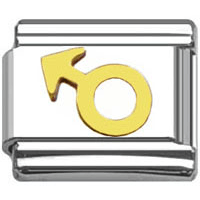 Stainless Steel 9mm Shiny 'Crystal Letter G' Link for Italian Charm Bracelet