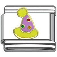 Stainless Steel 9mm Shiny Link with Party Hat for Italian Charm Bracelet