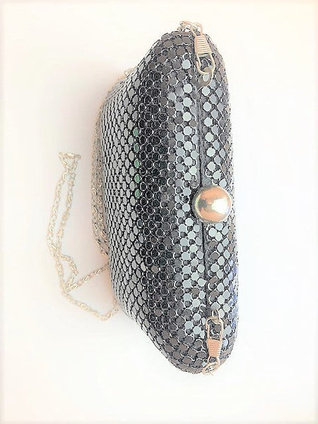 Melissa Black Sequined Clutch Bag