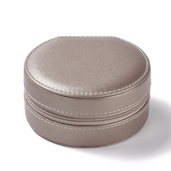 Silver/Grey Round Jewellery Box/Case