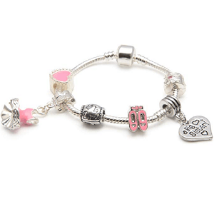 Stainless Steel 9mm Shiny Ballerina Link for Italian Charm Bracelet