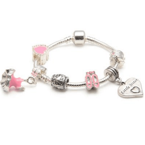 Stainless Steel 9mm Shiny Ballerina Link for Italian Charm Bracelet