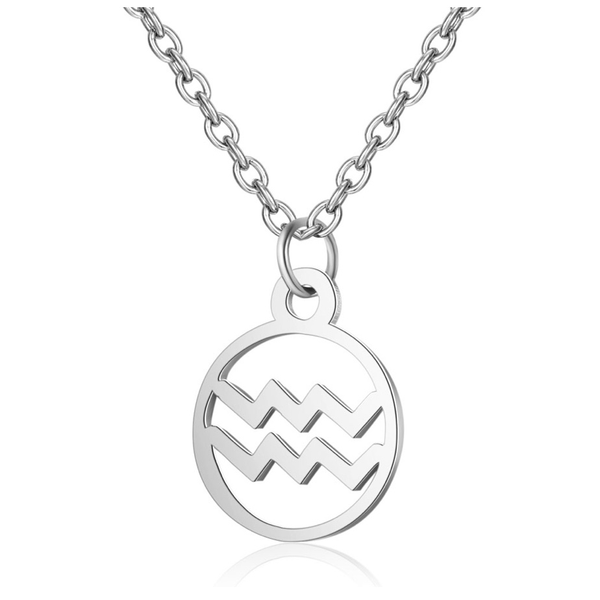Children's Zodiac Sign Pendant Necklace Aquarius (January 20-February 18)
