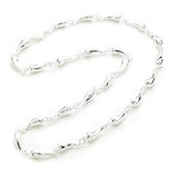 Silver Plated 'Tear Drop' Chain Necklace