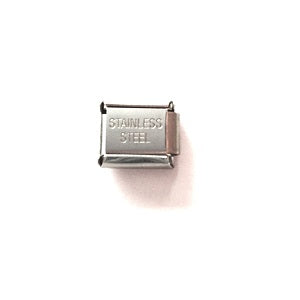 Stainless Steel 9mm Shiny Link with Gold Plated Star for Italian Charm Bracelet