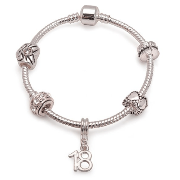 silver bracelet, 18th birthday gifts girl and charm bracelet gifts for 18 year old girl