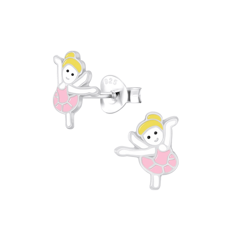 Children's Sterling Silver 'Multicoloured Sparkle Horseshoe' Crystal Stud Earrings