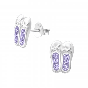 Children's Sterling Silver Set of 3 Pairs of Blue Themed Stud Earrings