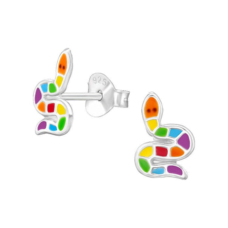 Children's Sterling Silver Pink Axolotl Stud Earrings