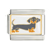 Stainless Steel 9mm Shiny Dachshund Link for Italian Charm Bracelet