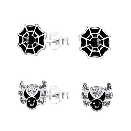 Children's Sterling Silver 'Pink Crystal Butterfly' Stud Earrings