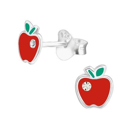 Children's Sterling Silver 'Pink Birthday Cake' Stud Earrings