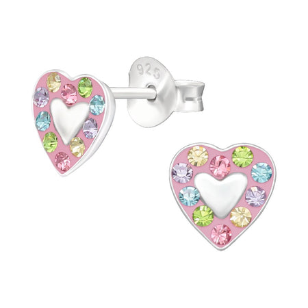 Children's Sterling Silver 'Letter L' Stud Earrings