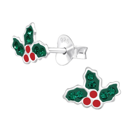 Children's Sterling Silver Christmas Turtle Stud Earrings