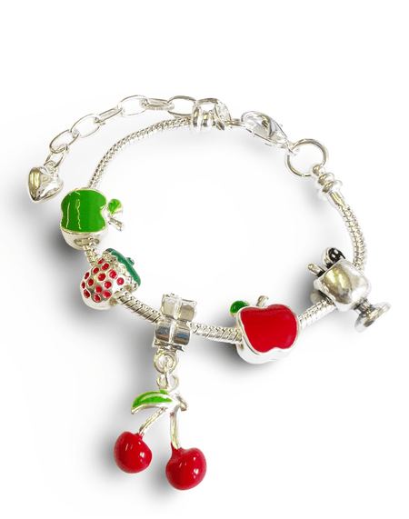 Children's Adjustable 'Happy Birthday To You - Age 7' Silver Plated Charm Bead Bracelet