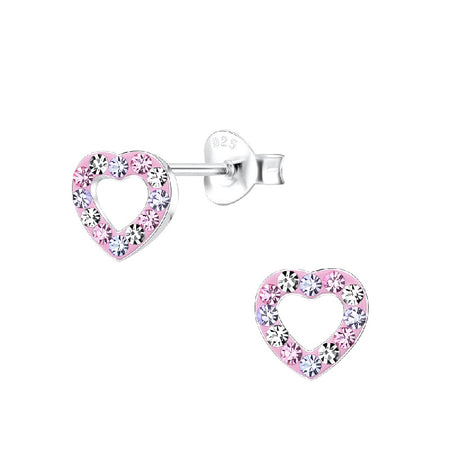 Children's Sterling Silver 'Letter E' Stud Earrings