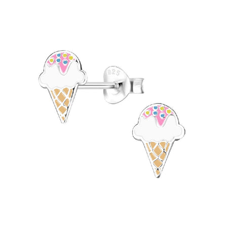 Children's Sterling Silver 'Ice Lollipop' Crystal Hoop Earrings