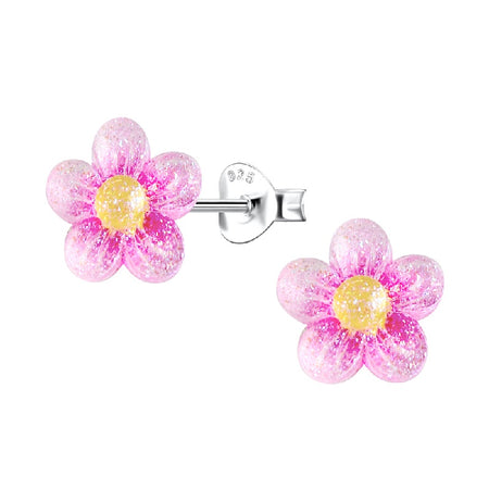 Sterling Silver 'Pink Pig' Stud Earrings for Teenagers