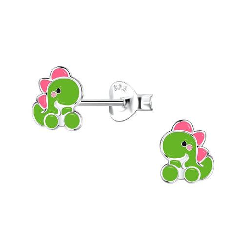 Children's Sterling Silver 'Baby Dinosaur' Stud Earrings