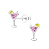 Children's Sterling Silver 'Crystal Cocktail' Stud Earrings