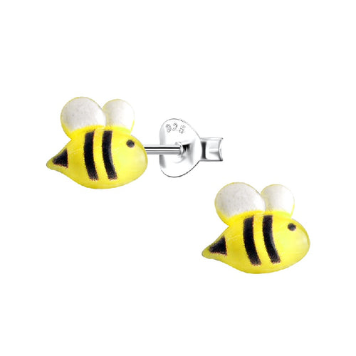 Sterling Silver 'Buzzy Bee' Stud Earrings for Teenagers