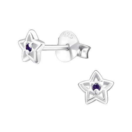 Stainless Steel 9mm Shiny Purple Flowers Link for Italian Charm Bracelet