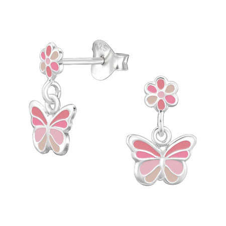 Children's Sterling Silver Set of 2 Pairs of Axolotl and Mermaid Magic Stud Earrings