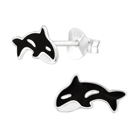 Children's Sterling Silver 'Blue Turtle' Hoop Earrings