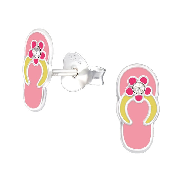 Children's Sterling Silver Flip Flops Stud Earrings