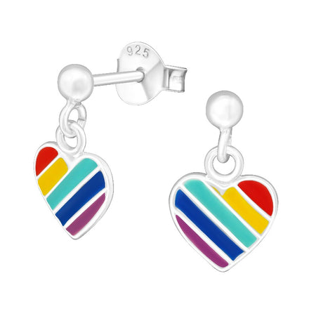 Children's Sterling Silver Cherry Hoop Earrings