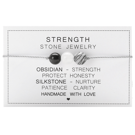 Adjustable 'De-Stress' Natural Stone Wish / Friendship Bracelet