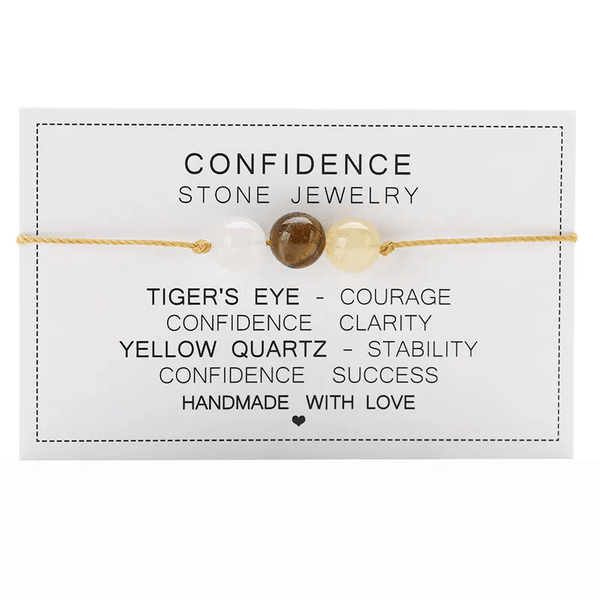 Adjustable 'Confidence' Natural Stone Wish / Friendship Bracelet