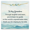 'To My Grandma' Wave Bracelet with Inspirational Card