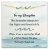 'To My Daughter' Wave Bracelet with Inspirational Card