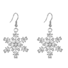 Adult's Christmas 'Snowflake with Crystal' Drop Earrings