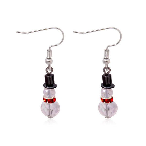 Adult's 'Christmas Snowman' Drop Earrings
