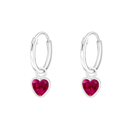 Adult's January Birthstone Heart Pendant Necklace